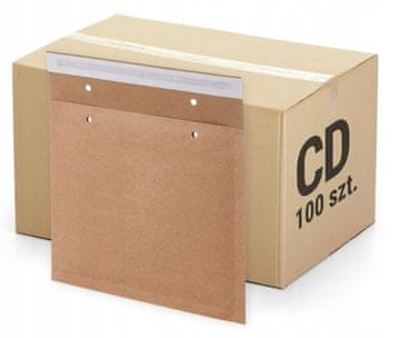 shumee Rjave ovojnice z zračnimi mehurčki za CD DVD, 100 kosov, močan karton