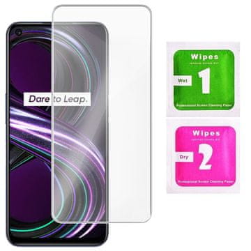 shumee Kaljeno steklo za Realme 8 5G 9H steklo, ravno 2.5D, zaščitno, steklo
