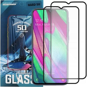 shumee 2x kaljeno steklo za Samsung Galaxy A40 (celoten zaslon, poln 5D, 9H)