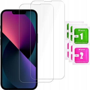 shumee 2x 9H kaljeno steklo za zaščitno folijo za iPhone 13 / 13 PRO, 2 kosa