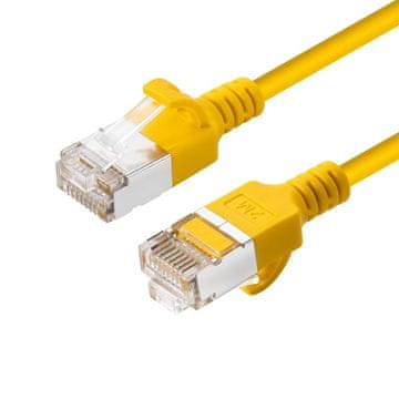 MicroConnect Omrežni kabel Cat6a U/FTP tanek 0,15 m rumene barve, mikropriključek