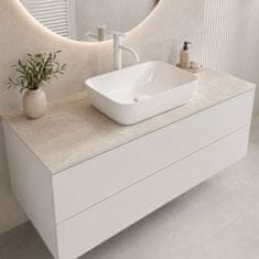 shumee HPL pult za omarico za umivalnik 45 cm 45x40 cm krem Navona z luknjami