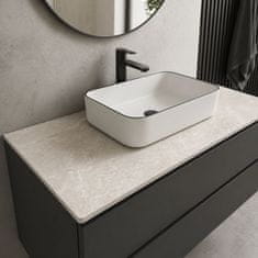 shumee HPL pult za omarico za umivalnik 45 cm 45x40 cm krem Navona z luknjami