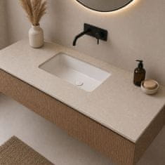 shumee HPL pult za omarico za umivalnik 45 cm 45x40 cm krem Navona z luknjami