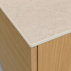 shumee HPL pult za omarico za umivalnik 100 cm 100,5 x 35,5 cm Babylon Slate z luknjami