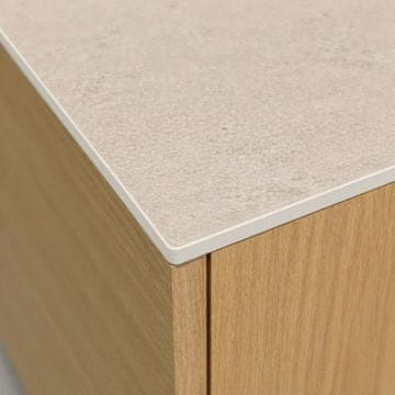 shumee HPL pult za omarico za umivalnik Babylon Slate 90 cm 91 x 46 cm z luknjami