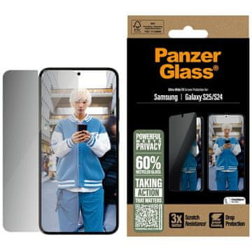 PanzerGlass Zatemnitveno steklo PanzerGlass Ultra-Wide Fit za Samsung Galaxy S25
