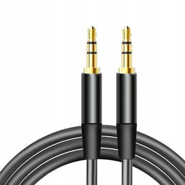 shumee Avdio kabel 3,5 mm vtičnica - 3,5 mm vtičnica 1 m črne barve Maxlife