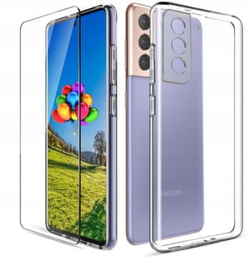 shumee Ovitek za Samsung S22+ plus ultra tanek hrbtni del prozoren + steklo