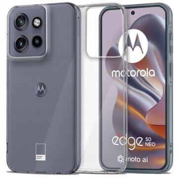 shumee Ovitek za Motorola edge 50 Neo, prozoren, ojačan silikon + 9H steklo