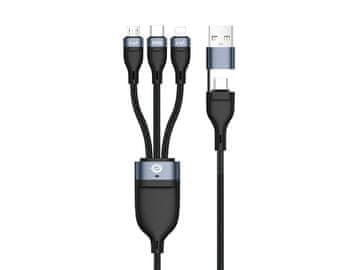 shumee Conceptronic ETTA05B15 USB-C/Micro/Lightning kabel 1,5 m črne barve