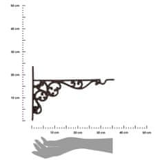 Esschert Design Litoželezni kavelj za obešanje loncev in lampijonov, višina 24,7 cm