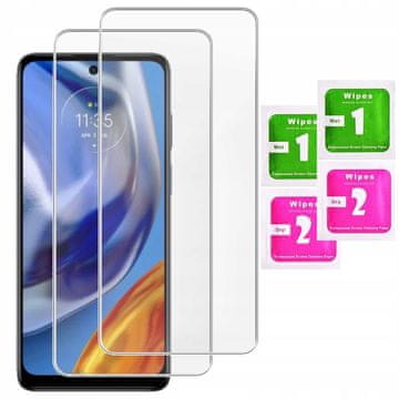 shumee 2x kaljeno steklo za Motorola Moto E32s steklo 9H | 2 kosa v paketu