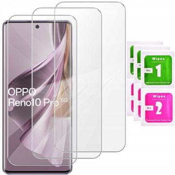 shumee 3x kaljeno steklo za Oppo Reno 10 Pro 5G steklo za zaslon 9H 3 kosi
