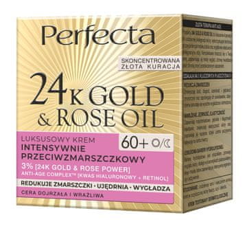 DAX Perfecta Gold Rose luksuzna intenzivna krema proti gubam 60+, 50 ml
