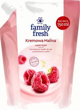 ORKLA Vlažilno milo za roke Family Fresh z vonjem maline 750 ml - polnilo