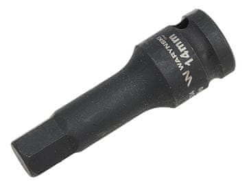 shumee 1/2" udarni nastavek, 14 mm šesterokotni H14, jeklo CrMo, Waryński