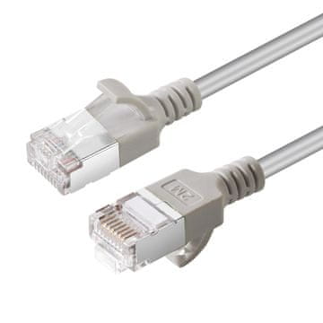 shumee Omrežni kabel RJ45 V-FTP6A0015-slim siv 0,15 m Cat6a U/FTP