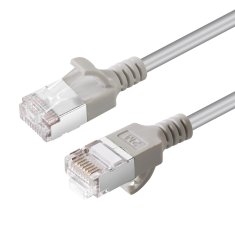 shumee Omrežni kabel RJ45 V-FTP6A0015-slim siv 0,15 m Cat6a U/FTP