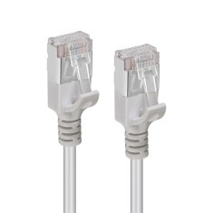 shumee Omrežni kabel RJ45 V-FTP6A0015-slim siv 0,15 m Cat6a U/FTP