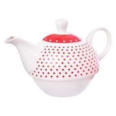 Artemis 380 ml porcelanast vrč s skodelico za kuhanje kave, čaja in zelišč