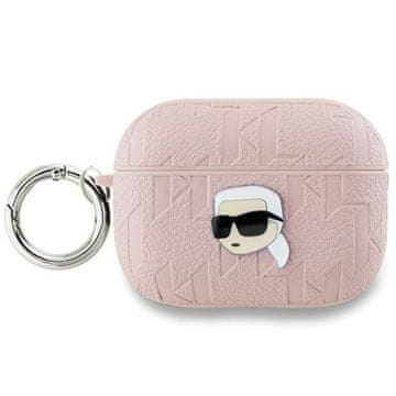 Karl Lagerfeld Ovitek za slušalke AirPods Pro 2 z monogramom Karl Lagerfeld, roza