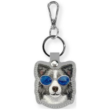 shumee Nimmy Glasses Cool and Cute Dog Tracker Etui/Obesek za ključe Siva