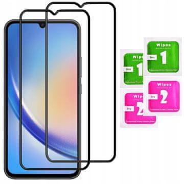 shumee 2x kaljeno steklo za Samsung Galaxy A34 5G celozaslonski 5D steklo