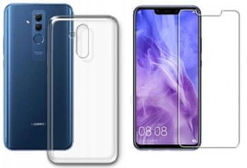 shumee Prozoren ovitek z zadnjim pokrovom za Huawei Mate 20 Lite + steklo