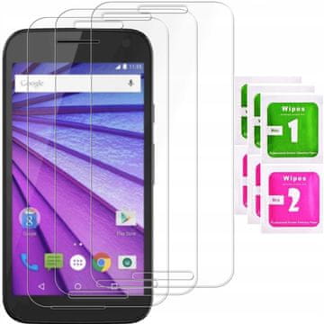 shumee 3x 9H kaljeno steklo zaščitno folijo za Motorola Moto G3 | 3-PAKET