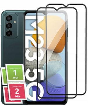 shumee 2x kaljeno steklo za Samsung Galaxy M23 5G celozaslonski 5D steklo