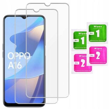 shumee 2x 9H kaljeno steklo za zaščitno folijo za Oppo A16 / A54s, 2 kosa
