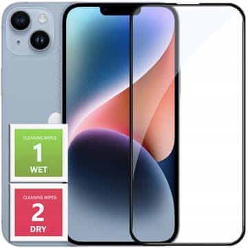 shumee Kaljeno steklo za Apple iPhone 14 Plus, celozaslonski zaslon 5D 9H