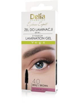 DELIA Delia cosmetics Gel za laminiranje obrvi Eyebrow Expert rjava 4 ml