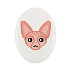 Artdog Sfinga - keramična nagrobna ploščica z grafiko in napisom Art-Dog