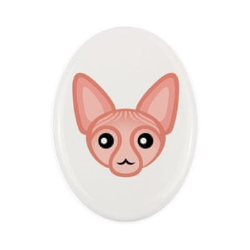 Artdog Sfinga - keramična nagrobna ploščica z grafiko in napisom Art-Dog