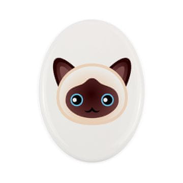 Artdog Birman - keramična nagrobna ploščica z grafiko in napisom Art-Dog