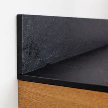 shumee Kopalniški pult iz HPL za omarico 40 cm 40,5 x 45 cm črne barve s 30 cm ploščo