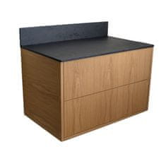 shumee HPL kopalniški pult za omarico 70 cm 71x49 cm Črna z 12 cm ploščo