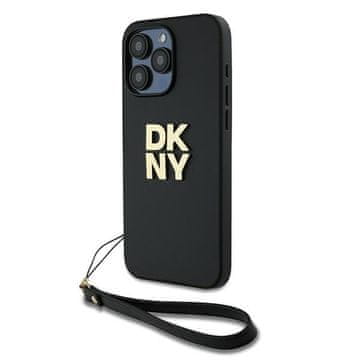 DKNY Ovitek za iPhone 15 Pro Max dkny zapestni pašček z logotipom, črn