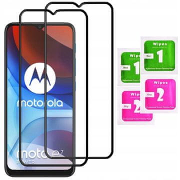 shumee 2x kaljeno steklo za Motorola Moto E7 Power Full Screen 5D steklo
