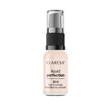 Claresa Claresa 2v1 tekoči korektor in prekrivni puder št. 101 Light 18 g