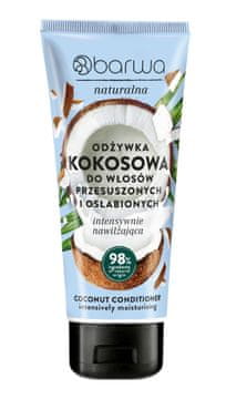BARWA Barwa Natural intenzivno vlažilni balzam za lase s kokosom 200 ml