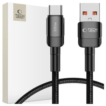 Tech-protect Tech-protect ultraboost EVO kabel tipa C 100W/5A 50CM črne barve