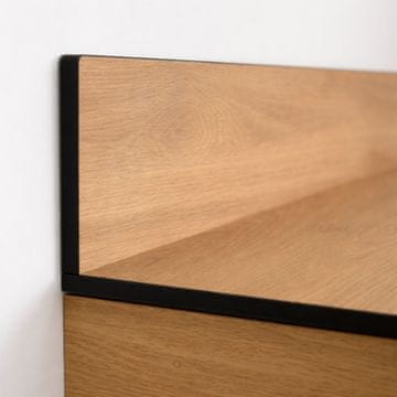 shumee Kopalniški pult iz HPL za omarico 90 cm 90,5 x 45 cm, hrast Castello, s 30 cm ploščo