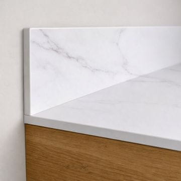 shumee Kopalniški pult iz HPL za omarico 50 cm 50,5 x 47 cm Calacatta z 12 cm ploščo