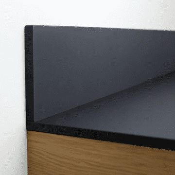 shumee Kopalniški pult iz HPL za omarico 60 cm, 61 x 35,5 cm, črne mat barve z 12 cm ploščo