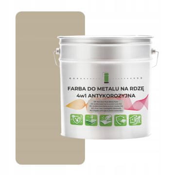 shumee Barva za kovino proti rji 4v1 sivo bež RAL7032 I SEE pocinkano jeklo 5L saten