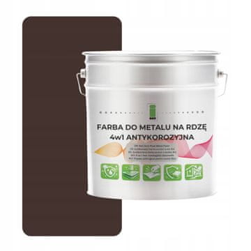 shumee Barva za kovino proti rji 4 v 1 čokoladna RAL8017 I SEE pocinkana 2,5 l polmat