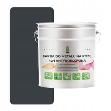 shumee Kovinska barva za rjo 4v1 antracit RAL7016 I SEE pocinkano jeklo 5L saten